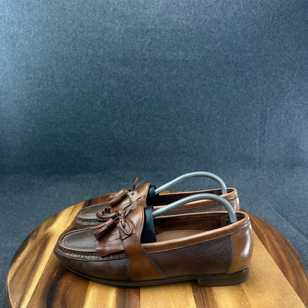 Florsheim Leather Tassel Loafer Two Tone Brown Men's Size 9D 30203 - Picture 6 of 13